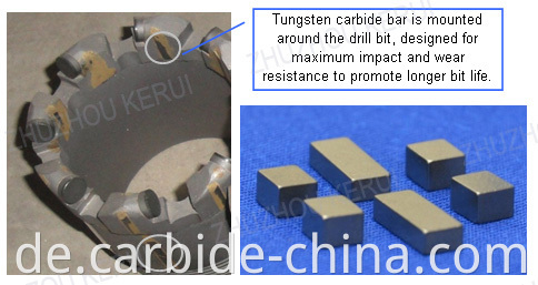 application of carbide protection insert